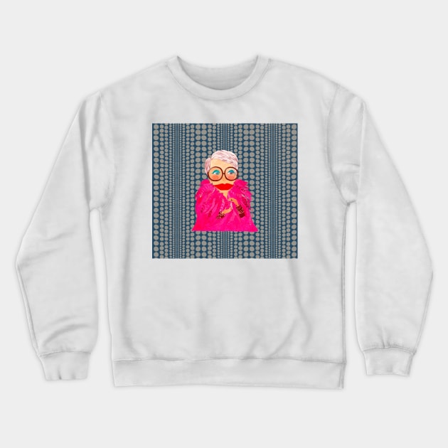 A chic Iris Apfel inspired Item Crewneck Sweatshirt by Angie16bkk